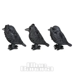 Nemesis Now 3 Wise Ravens Figurines (8.7 CM)