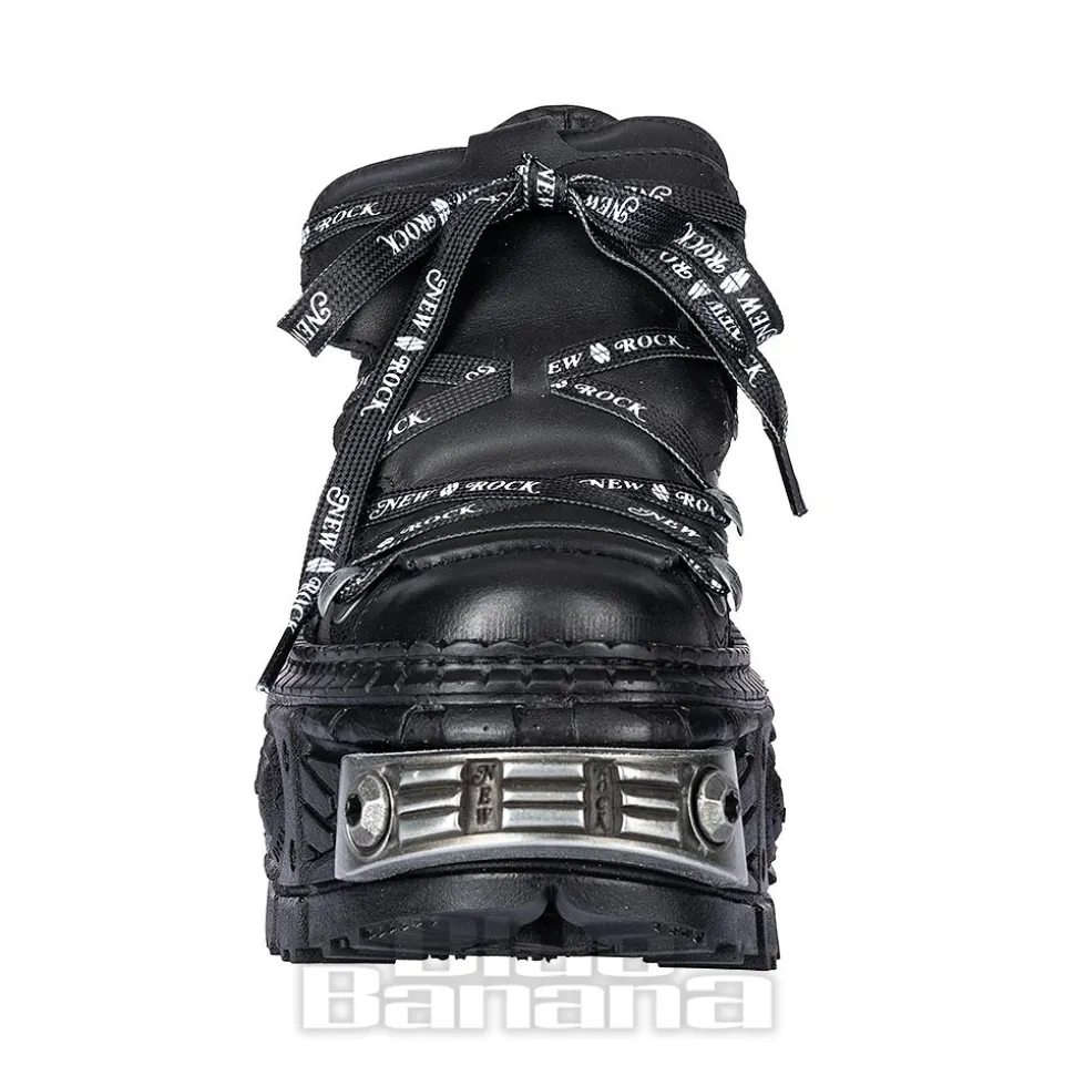 New Rock M-106 C4 Laces Shoe (Black)