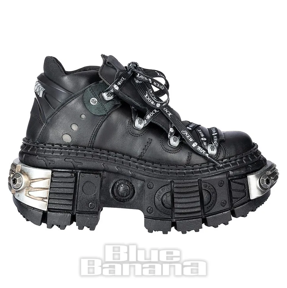 New Rock M-106 C4 Laces Shoe (Black)