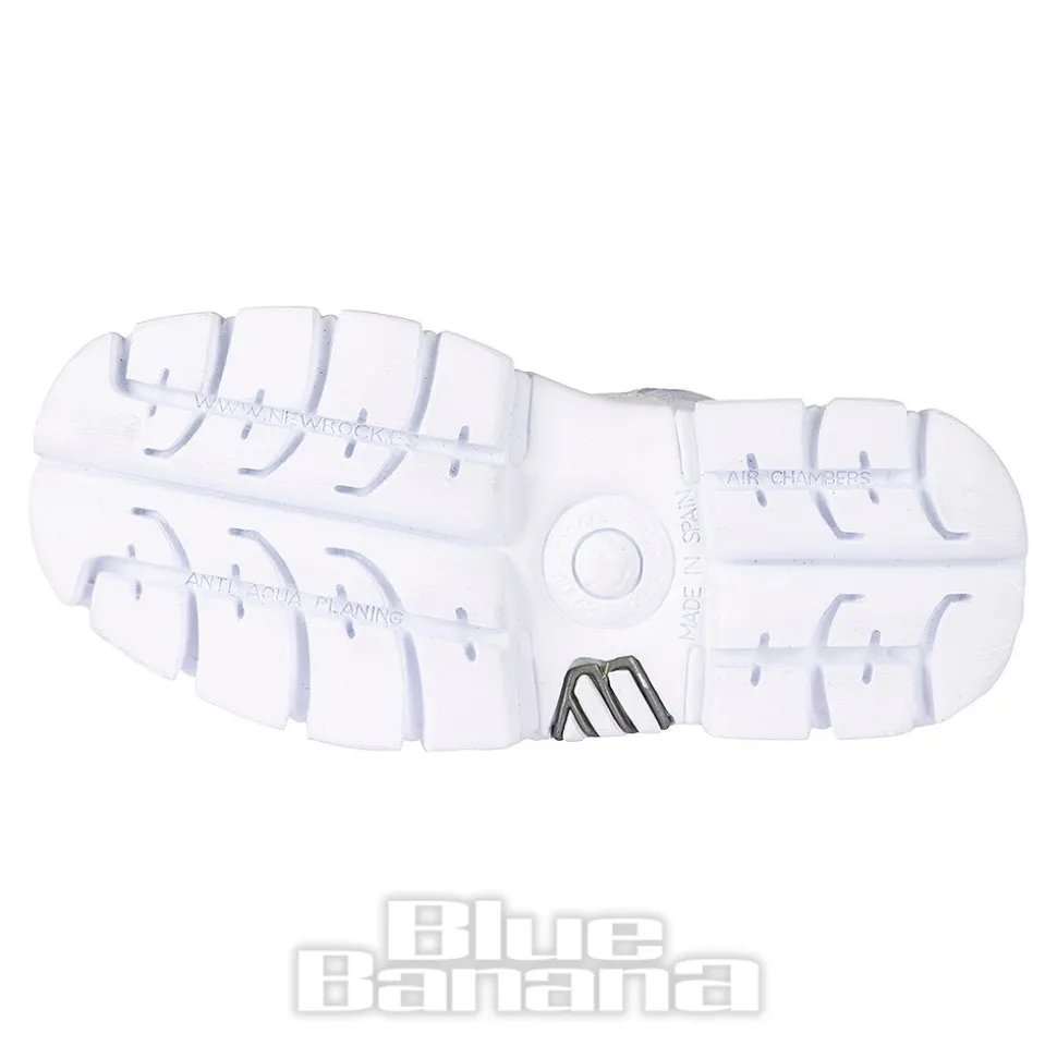 New Rock Metallic M.MILI083C-C7 Boots (White)