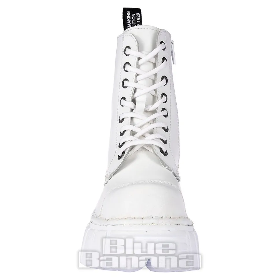 New Rock Metallic M.MILI083C-C7 Boots (White)