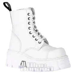 New Rock Metallic M.MILI083C-C7 Boots (White)