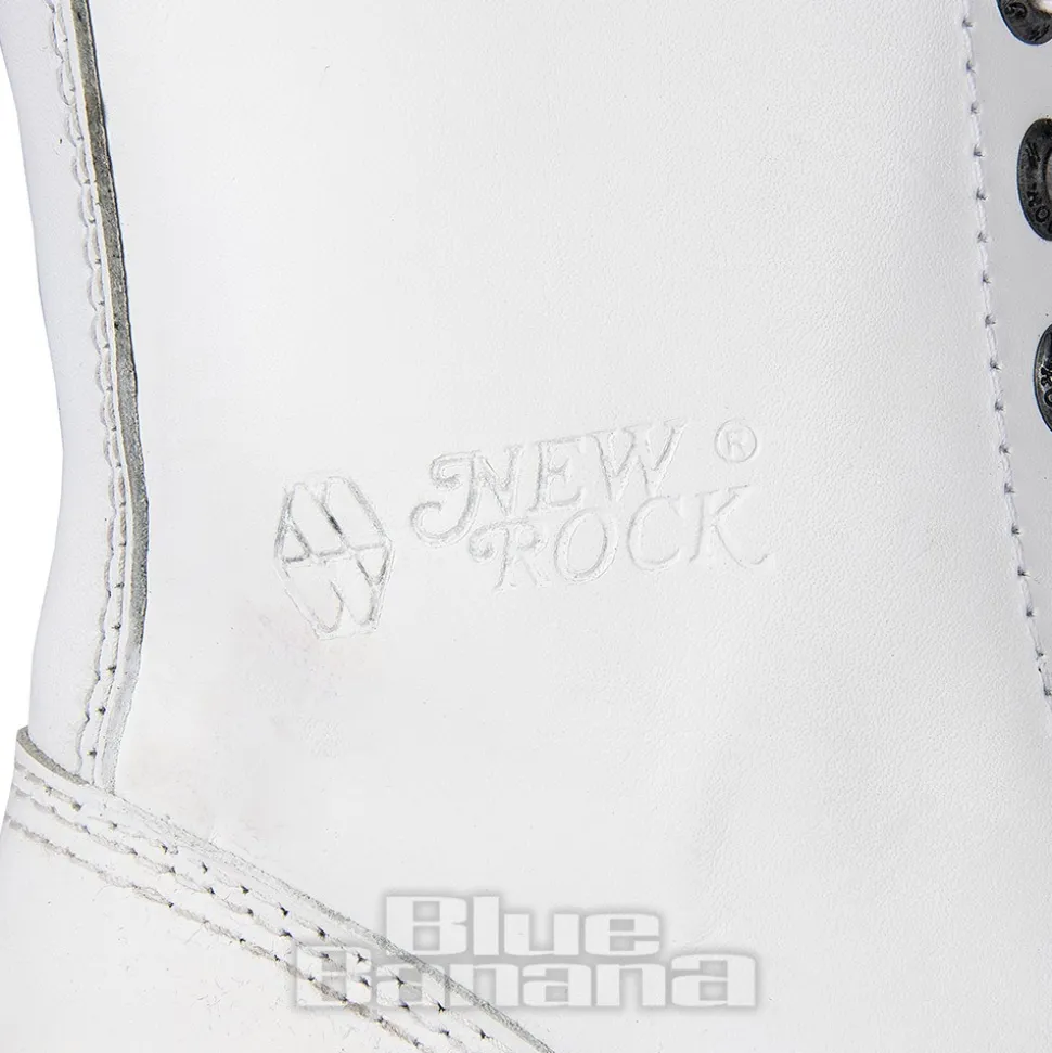 New Rock Metallic M.MILI083C-C7 Boots (White)