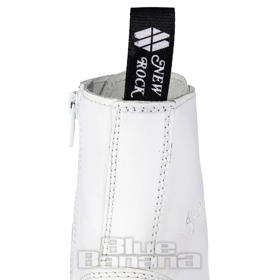 New Rock Metallic M.MILI083C-C7 Boots (White)