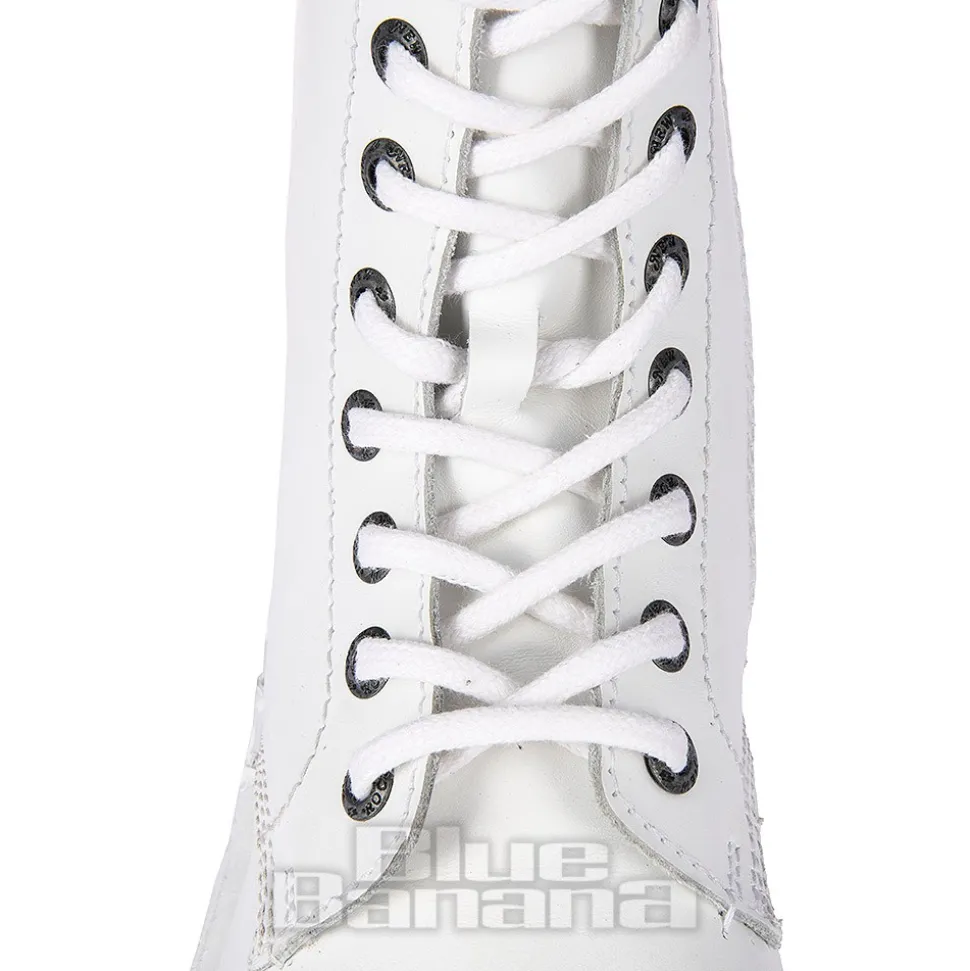 New Rock Metallic M.MILI083C-C7 Boots (White)