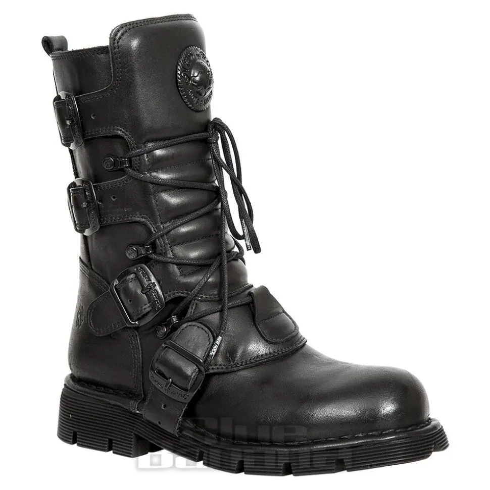 New Rock M.1473-S49 Comfort-Light Calf Boots (Black)