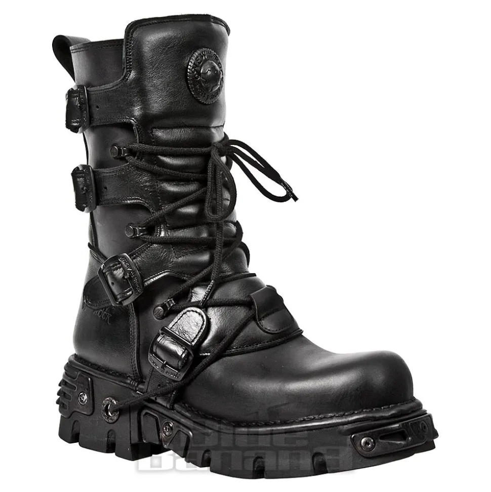 New Rock M.373-S18 Reactor Calf Boots (Black)