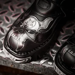 New Rock M.107-S2 Reactor Demon Flame Calf Boots (Black)