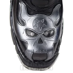 New Rock M.107-S2 Reactor Demon Flame Calf Boots (Black)