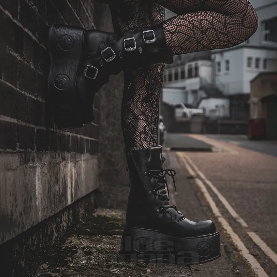 New Rock M.1473-S3 Space Platform Boots (Black)