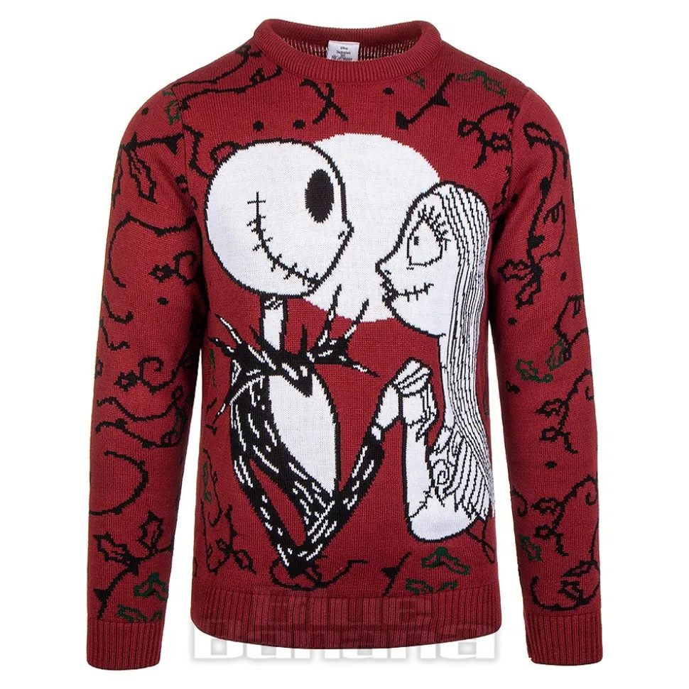 Nightmare Before Christmas Jack & Sally Knit Jumper (Red)