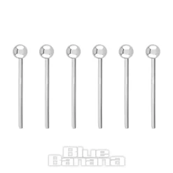 Nose Stud Ball 6pc Set 1.8mm