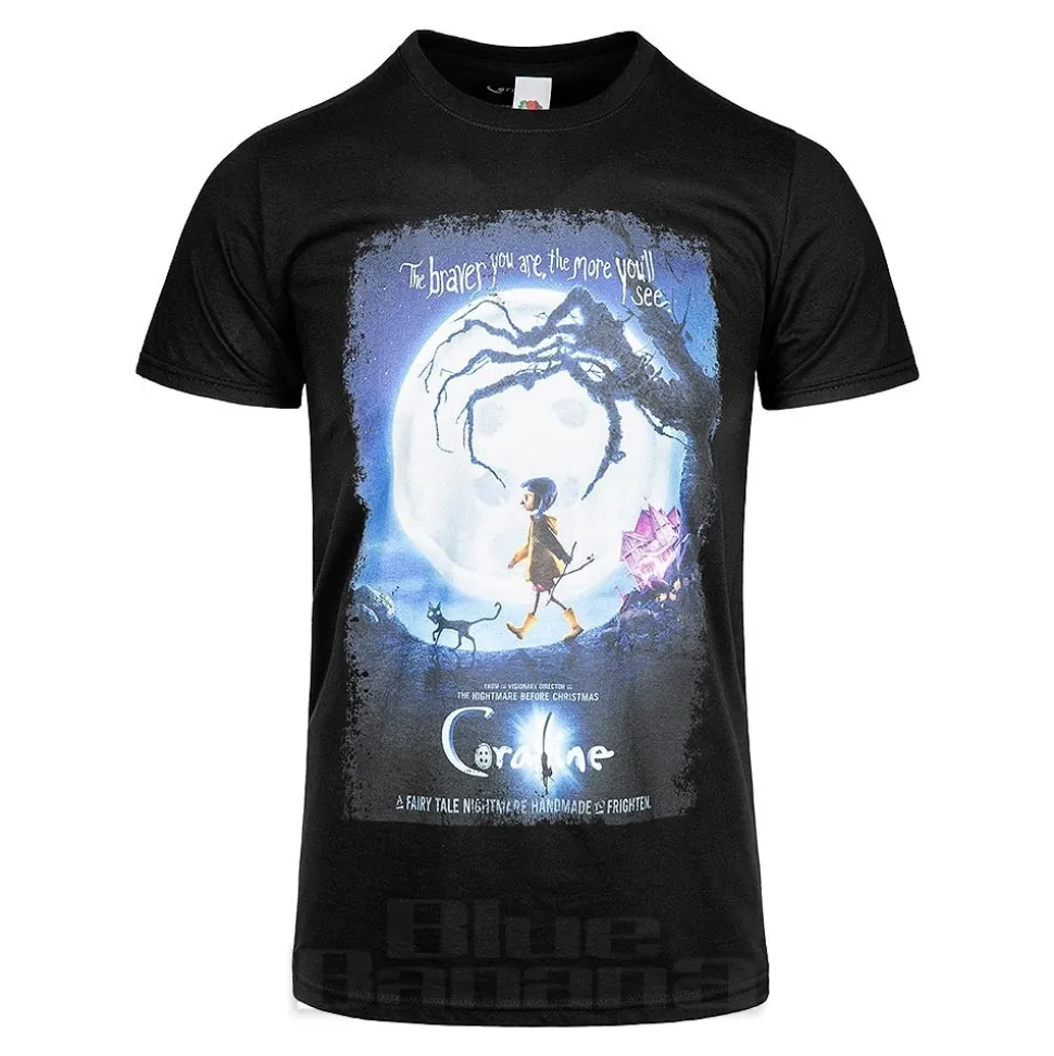 Official Coraline Moon Poster T Shirt (Black)