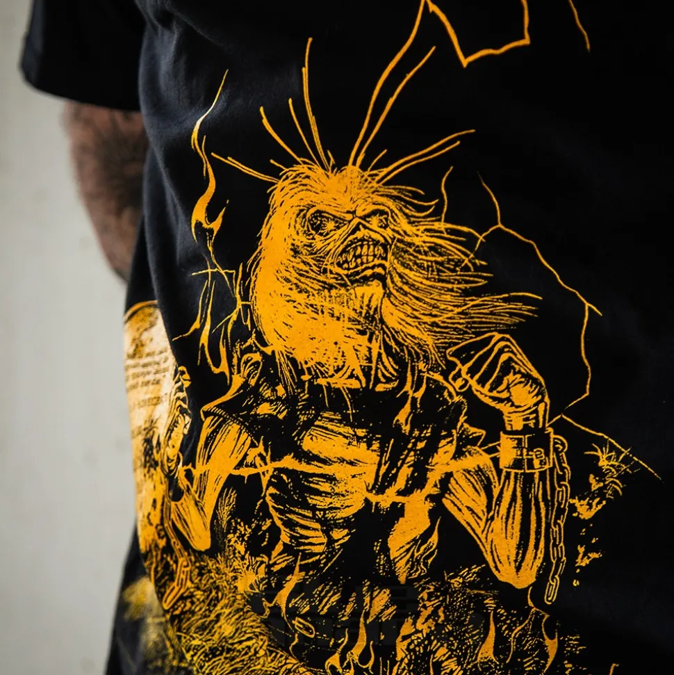 Official Iron Maiden Life After Death Lightning T-Shirt (Black)