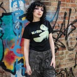 Official Korn Doll Issues Crop Top (Black)