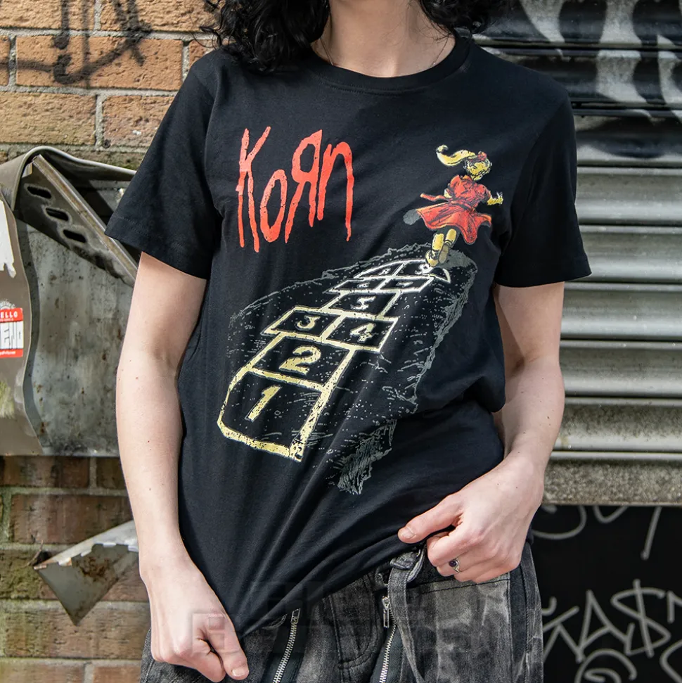 Official Korn Follow the Leader Hopscotch T-Shirt (Black)