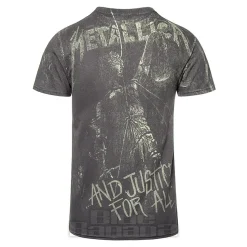 Official Metallica Justice Neon T Shirt (Grey)