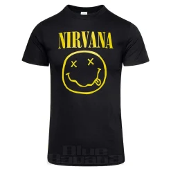 Official Nirvana Smiley Face T Shirt (Black)