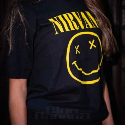 Official Nirvana Smiley Face T Shirt (Black)