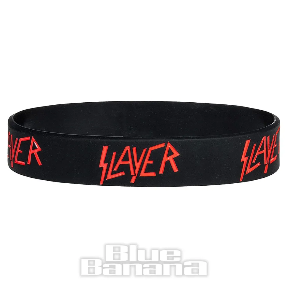Official Slayer Logo Gummy Wristband (Black)