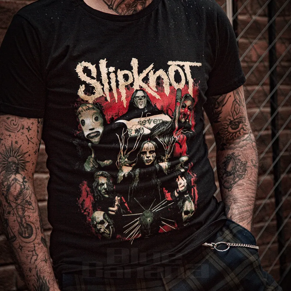 Official Slipknot Come Play Dying Print T Shirt (Black)