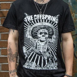 Official The Offspring Jumping Skeleton T Shirt (Black)