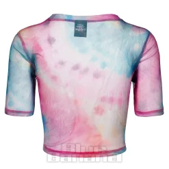 Ozzy Osbourne Logo Mesh Crop T-Shirt (Multicolour)