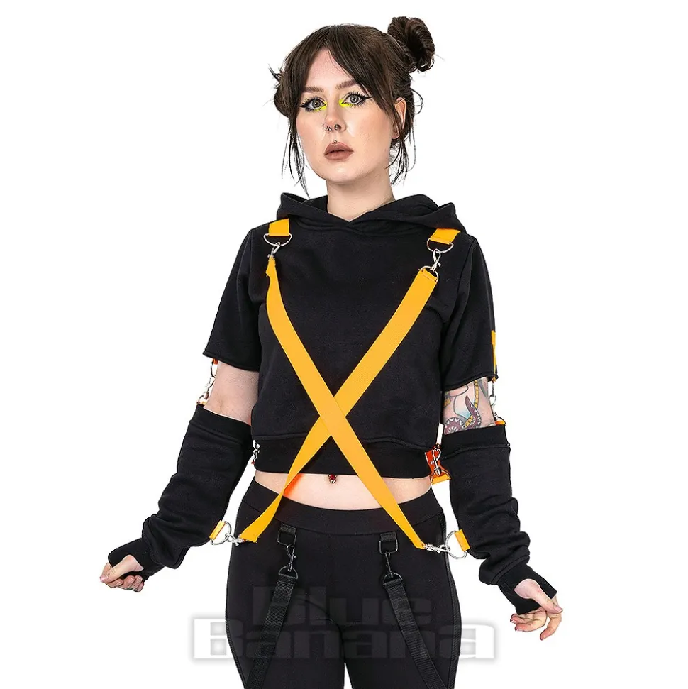 Poizen Industries Dystopian Hoodie (Black/Orange)