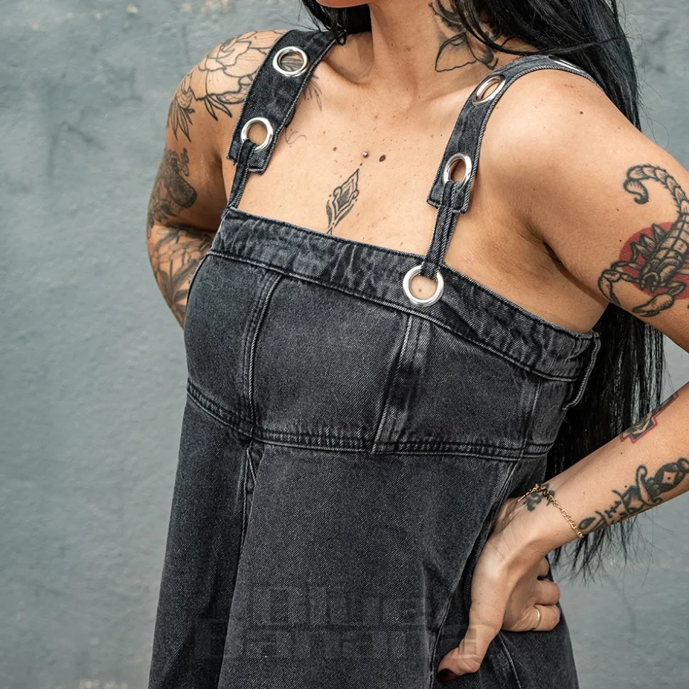 Ragged Priest Dilemma Dress (Charcoal)
