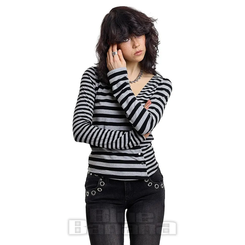 Ragged Priest Talley Top (Grey/Black)