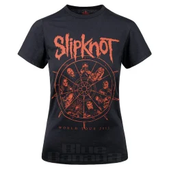 Slipknot Wheel Ladies T Shirt (Black)