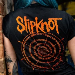Slipknot Wheel Ladies T Shirt (Black)
