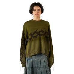 The Ragged Priest Crown Jumper (Green)