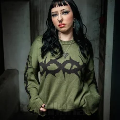 The Ragged Priest Crown Jumper (Green)