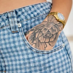 The Ragged Priest Gingham Jeans (Blue)