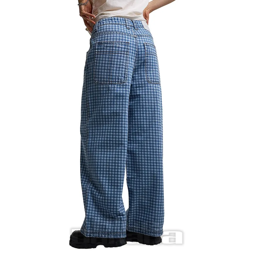 The Ragged Priest Gingham Jeans (Blue)