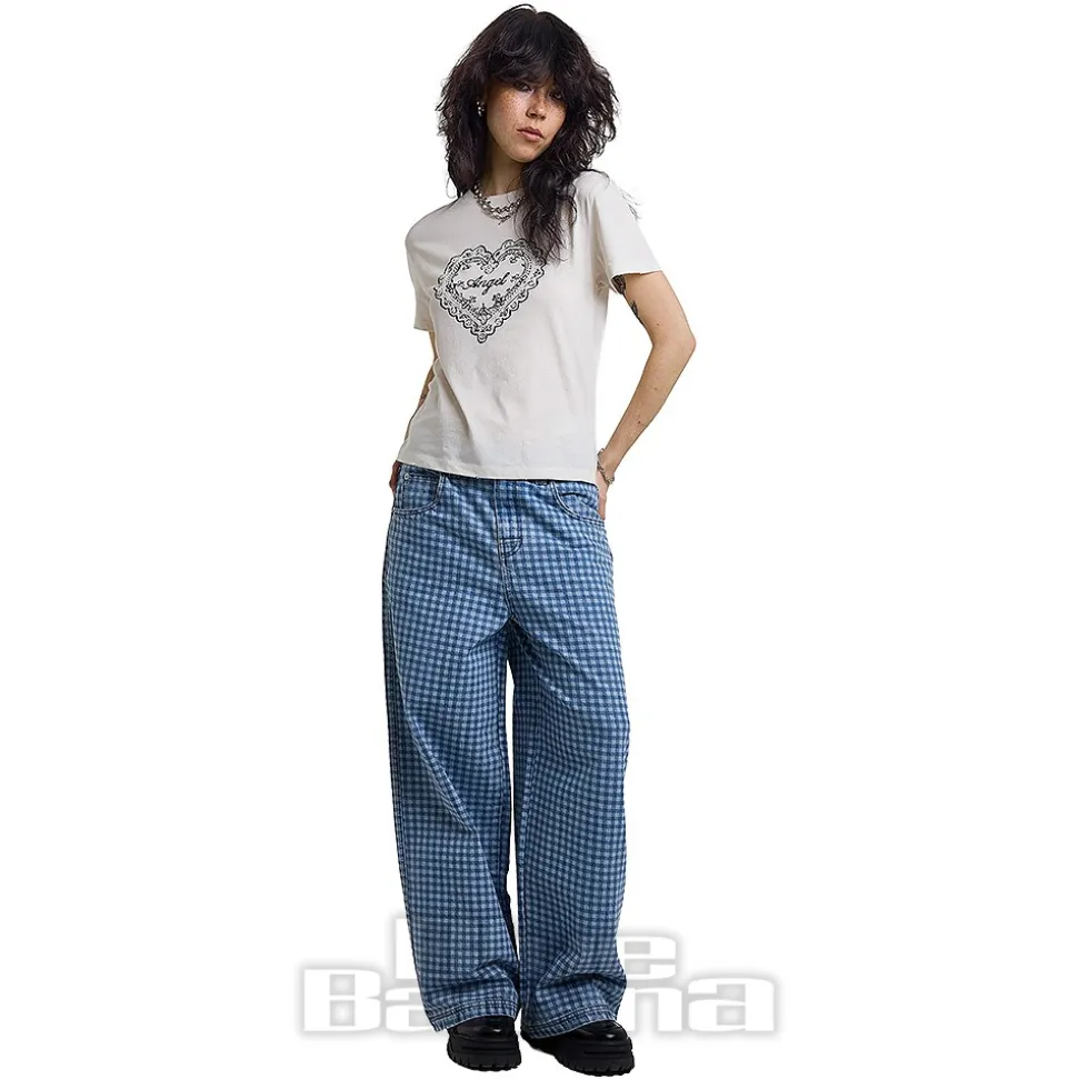 The Ragged Priest Gingham Jeans (Blue)